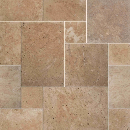 Msi Tuscany Beige SAMPLE Pattern Tumbled Travertine Paver Kit ZOR-LSC-0117-SAM