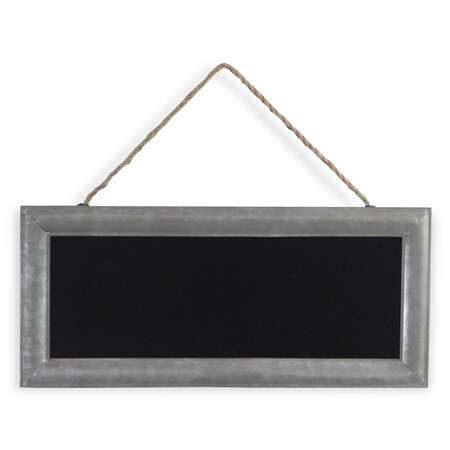 Homeroots 10" X 22" Gray Metal Hanging Chalkboard 642298