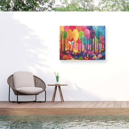 Trademark Fine Art Outdoor Canvas Art Michael David Ward 'Grand Adventurers' Wall Art for Patios, or Gardens GRL01140-OC1824WR