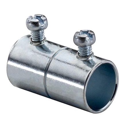 Topaz Electric EMT Coupling, Set Screw, Steel, Zinc Plated 644S