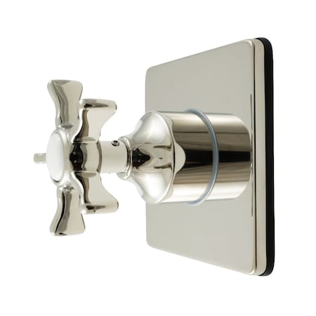 Kingston Brass Single-Handle Six-Way Diverter Valve with Square Trim Kit, Polished Nickel KS4046NX