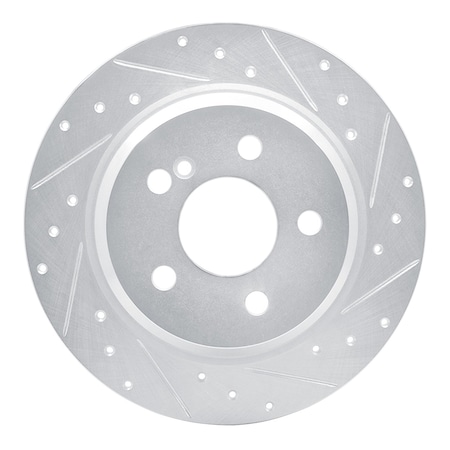 Dynamic Friction Co DFC Brake Rotor - Drilled and Slotted - Silver 631-63051R