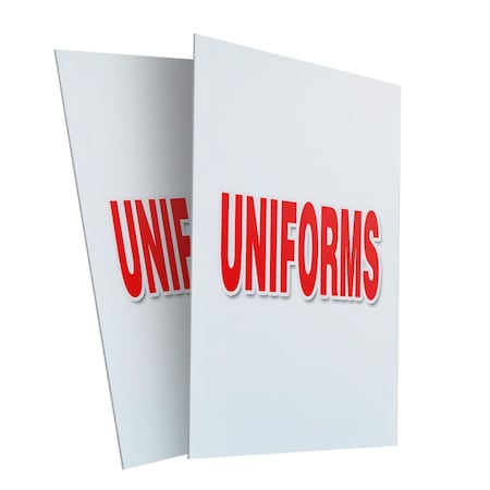 Signmission Uniforms, Plastic Signs Only 24 Inch x 36 Inch, Corrugated Plastic, 2PK CSB-2436-2PACK-Uniforms