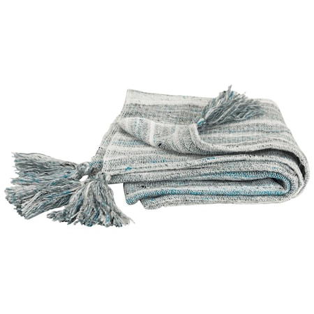 Homeroots Blue and Black Woven 100% Poly Pet Throw Blanket 519085