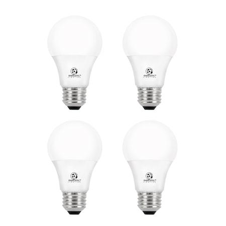 Energetic Lighting 60-Watt Equivalent 3000K A19 Dimmable LED Light Bulb in Warm White, 4PK YGA03C70-830-4P