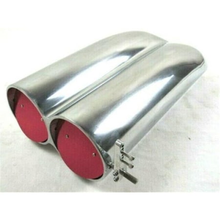 Absurdo Aluminum Shotgun Double Barrel Intake Hood Scoop Smooth Dual Carb Setup, Polished AB2194366