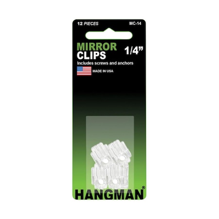 Hangman Products Hanger Mirror Holder Clip Set, 12PK 5911219
