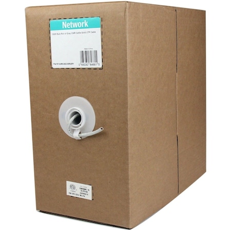Startech.Com Bulk Cat 5e Ethernet Cable - 1000 ft. 304, 8m - Solid - CMR-Rated - Gray - TAA Compliant WIRC5ECMRGRY