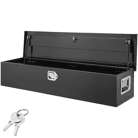 Vevor 48"x15"x15" Heavy Duty Aluminum Bar Tread Tool Box for Pick Up Truck Bed JL-TB19-3