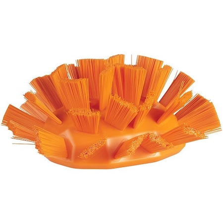 Vikan Scrub Brush Head, Polyester, Stiff, Orange 70307