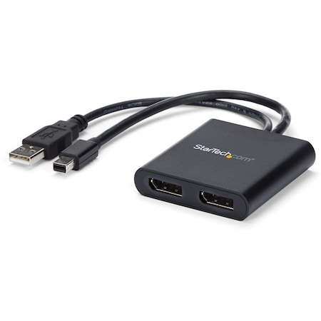 Startech.Com MST Hub - Mini DisplayPort to 2x DisplayPort - Multi Stream Transport Hub - mDP 1.2 to DP MSTMDP122DP