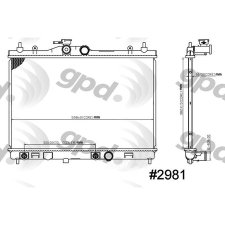 Global Parts Distributors Radiator 2981C