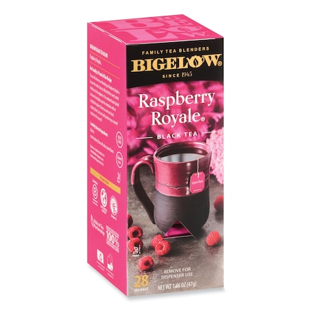 Bigelow Raspberry Black Tea, Raspberry, 0.34 lbs, 28PK RCB003401