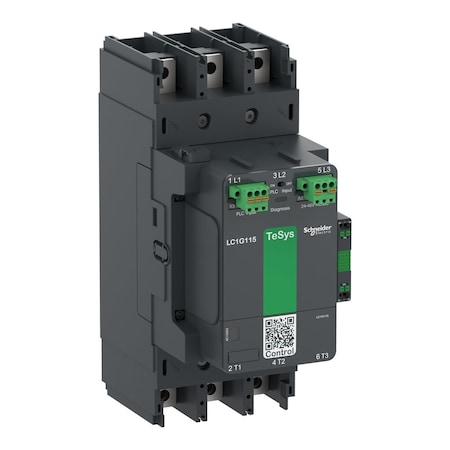Schneider Electric IEC Magnetic Contactor, 1NC/1NO, 24V-48V AC/DC, 3 P, Spring Type LC1G185BEEA