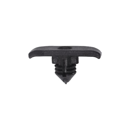Auveco Weatherstrip Retainer; Head Size: 5.5mmx17mm, Stem Dia., 5mm, Stem L: 7mm, Black Nylon, 25PK 21981