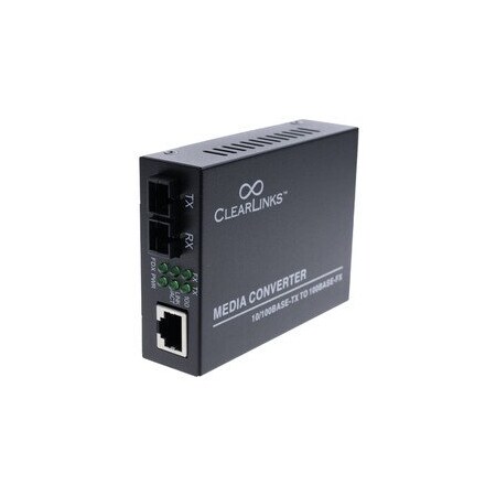 Cable Wholesale RJ45 to SC Fast Ethernet Media Converter, Multi-Mode Fiber, 850nm, 550m 71F1-103SC