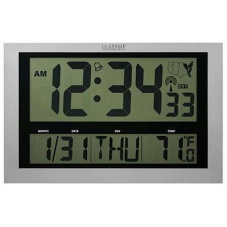 La Crosse Technology La Crosse Technologies  Atomic Clock With Thermometer 513-1211