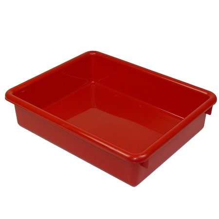 Romanoff Stowaway 3" Letter Tray no Lid, Red 15102