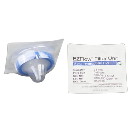 Foxx Life Sciences EZFlow Syringe Filter-Sample Prep, 0.45um PES, 13mm, 100PK 381-3116-OEM