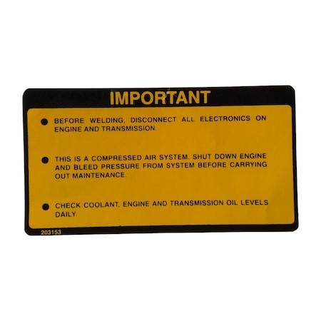 John Deere SAFETY SIGN, JOHN DEERE OEM AT254505 AT254505