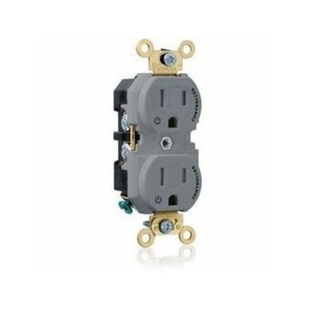 Leviton Extra Heavy Duty Controlled Duplex Receptacle 15 Amp, 125 Volt 5262-2PG