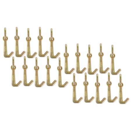 Mytee Products 5/16in Mini J Hook G70 w/ Oblong Link, 5400 lbs WLL, 20PK MJHookx20