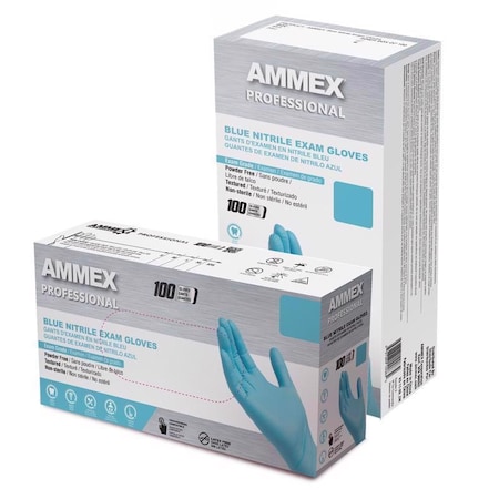 Ammex Nitrile, 100 PK, Blue APFN46100