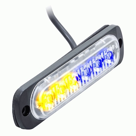 Heise 4.4in 6 LED Bi-Color Bl Rd Marker Lights HE-MULTE-6BA