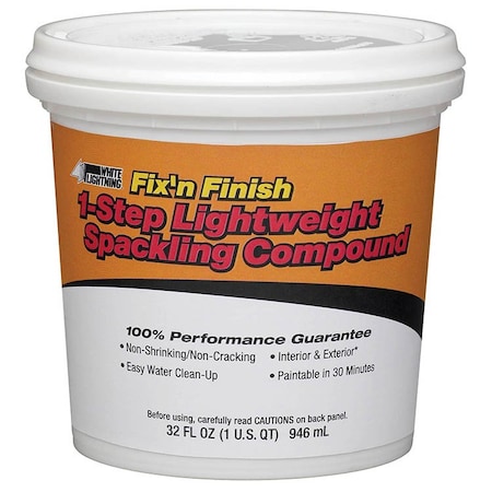 White Lightning 1 Qt Ultra Lightweight One-Step Spackling 60520