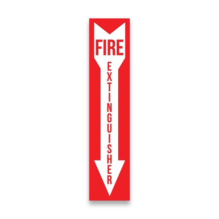 Signmission Safety Sign, OSHA WARNING, 18" Height, Fire Extinguisher Arrow, Portrait OS-CL-D-418-V-25560