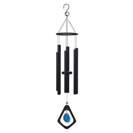 Sunset Vista Designs Wind Chime, 5-1/2 in L x 5-1/2 in W x 29 in H Dimensions, Blue Agate 93262