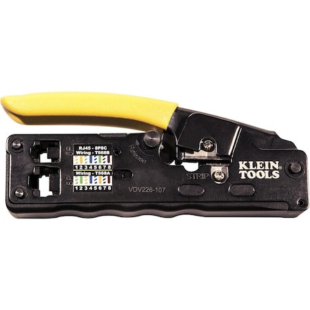 Klein Tools 5 1/4 in Ratchet Crimper CAT3, CAT5e, CAT6 VDV226-107