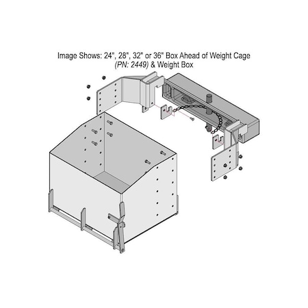 K&M Mfg 24-In./28-In./32-In./36-In. Box Ahead of Weight Cage (BAWC) Kit John Deere Tractor Green 2449
