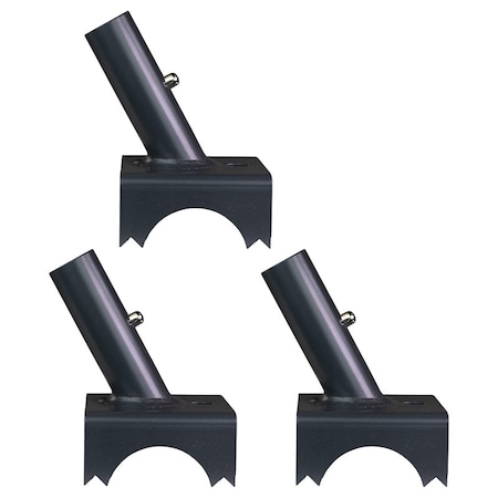 Moultrie Feeder Feet, Metal, Black, For: 1-1/4 in Round and 1-1/2 in Square Legs MFA-15008