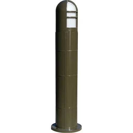 Feeltheglow 60W 120V Fiberglass Bollard, Bronze - 41.68 x 10.22 x 10.22 in. FE2931048
