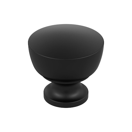 Amerock Chalice 1-1/4 inch (32mm) Diameter Matte Black Cabinet Knob, 10PK 10VMP37022MB