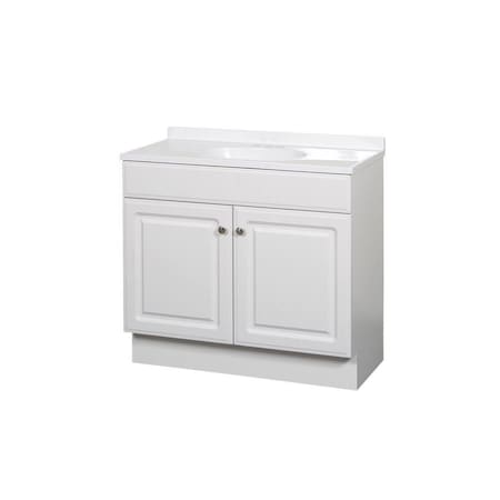 Zenith Products Bathroom Vanity Zenna Home Single White 36in W X 18in D X 35in H White RBC36WW