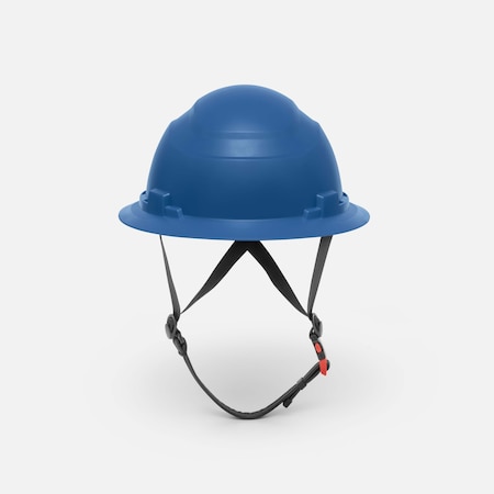 Ironwear Type 2 Class E Full Brim Safety Helmet w/ Chin Strap, Blue 3968-B