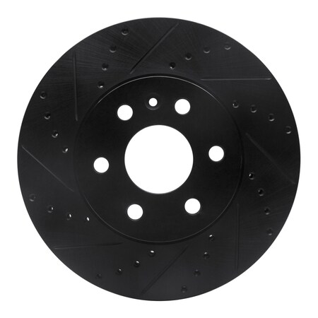 Dynamic Friction Co DFC Brake Rotor - Drilled and Slotted - Black 633-48062L