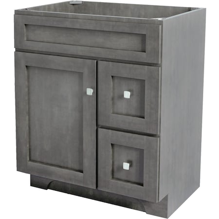 Craftmark St. Paul Designer Gray Stained 30'' Wx34'' Hx21''D Vanity Base without Top 1 Door/2 Drawer SP3021D
