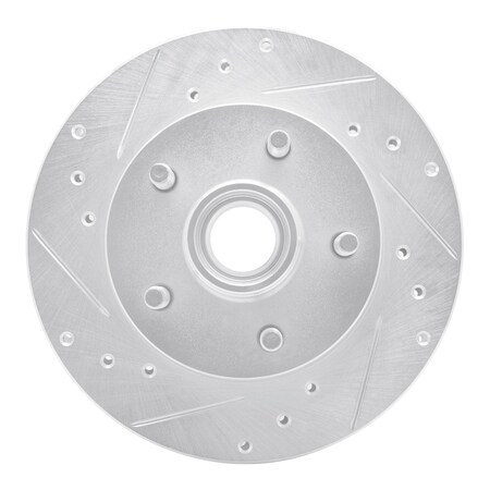 Dynamic Friction Co DFC Brake Rotor - Drilled and Slotted - Silver 631-54138L