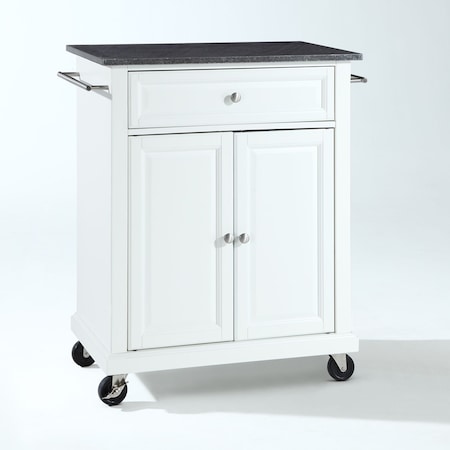 Crosley Compact Granite Top Kitchen Cart KF30024EWH