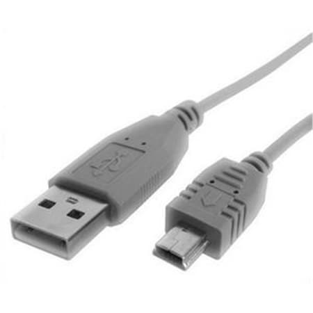 Ezgeneration Digital Camera USB Cable 6ft 1 x Type A  1 x Mini USB Type B Cable Gray EZ323414