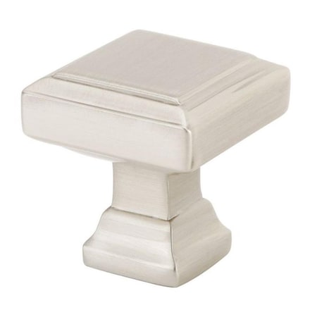 Patioplus 1.25 in. Geometric Square Cabinet Knob, Satin Nickel PA2005082