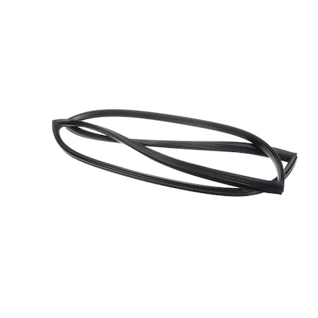 Food Warming Equipment Door Gasket, 25.062in x 20.687in, Black, Push-In GSKT-D-25-063X20-688