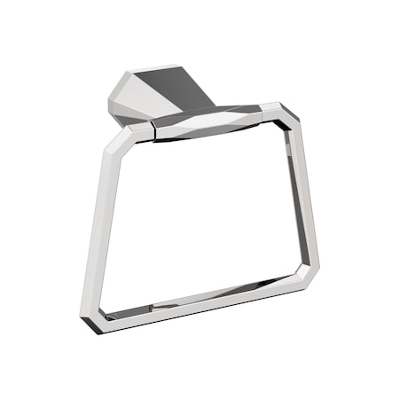 Amerock St. Vincent Chrome Contemporary 5-9/16 in 141 mm Length Towel Ring BH3604226