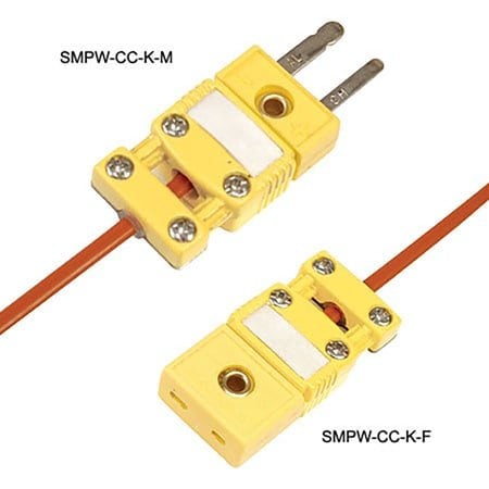 Omega Mini Plug, Type K, Yel, Alumel; Chromel SMPW-CC-K-M
