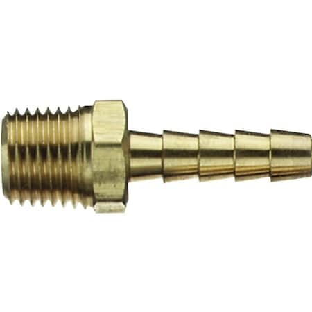 Tru-Flate Air Hose Fitting, 14 in, MNPT x Barb, Brass 21-143