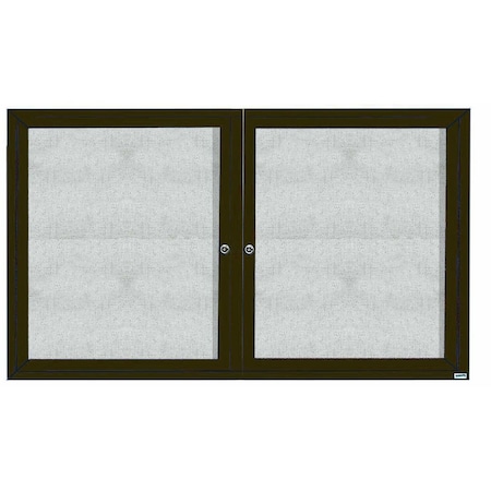 Aarco Outdoor Enclosed Bulletin Board w/ Al Frame, Bronze Anodized Al, 36''Hx60''W ODCC3660RBA