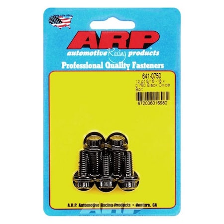 Arp 641-0750 0.31-18 x 0.75 in. 12 Point Bolt Kit - Set of 5, 5PK ARP641-0750